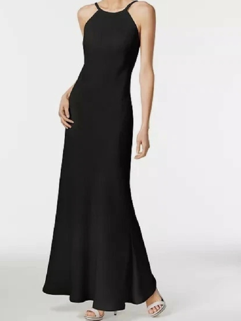 Calvin Klein Black Halter Maxi Dress